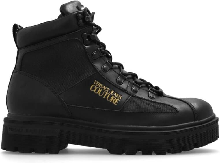 Versace Jeans Couture Zwarte Sneakers voor Heren Aw23 Black Heren