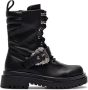 Versace Jeans Couture Zwarte Enkellaarsjes voor Dames met 5 cm Hak Black Dames - Thumbnail 8
