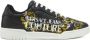 Versace Jeans Couture Zwarte leren logo sneakers Black Heren - Thumbnail 1