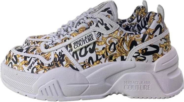 Versace Jeans Couture Logo Brush Couture Sneakers White Dames