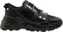 Versace Jeans Couture Speedtrack Zwarte Leren Mesh Sneakers Black Heren - Thumbnail 5