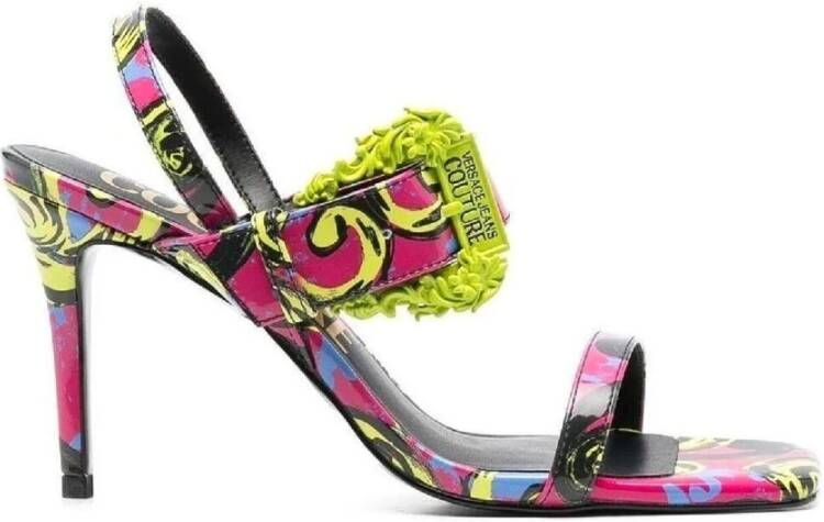 Versace Jeans Couture Multicolor Logo Couture Sandalen Multicolor Dames