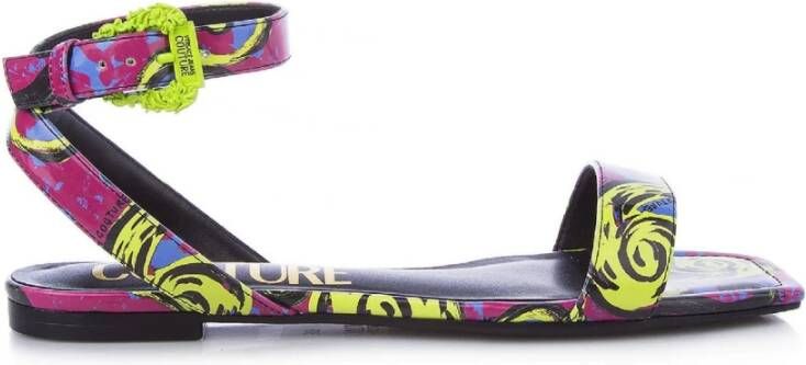 Versace Jeans Couture Multicolor platte sandalen 74Va3S61Zs366Pu2