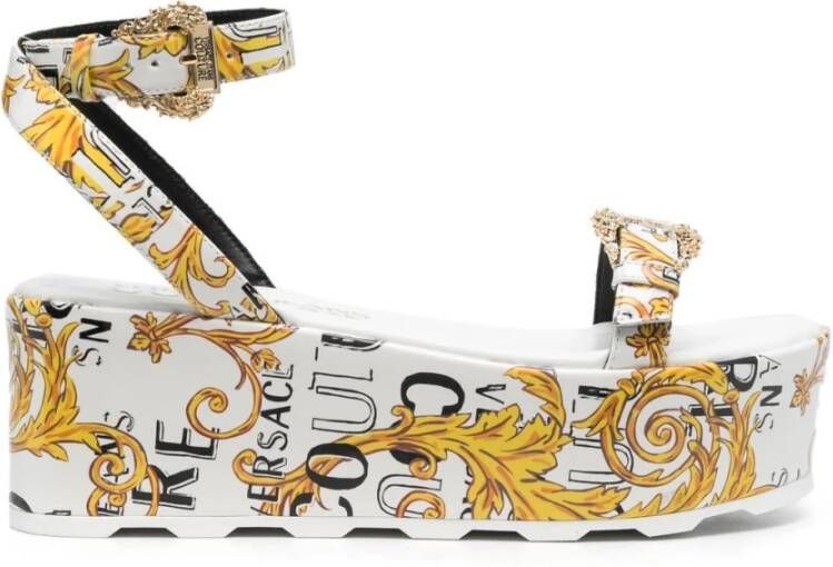 Versace Jeans Couture Multikleur Sandalen Ss23 White Dames