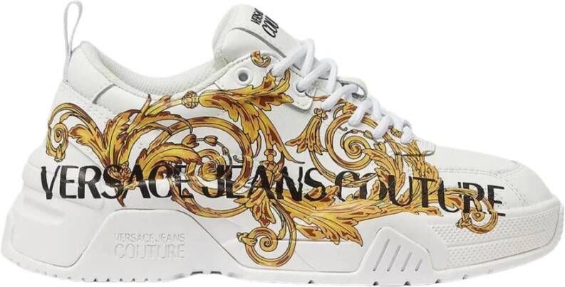 Versace Jeans Couture Witte platte sneakers Casual stijl White Dames