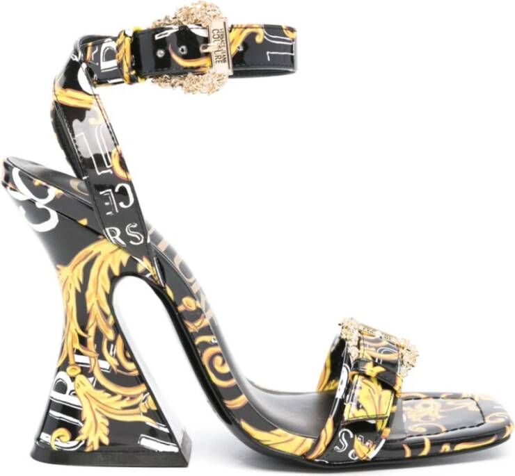 Versace Jeans Couture Kirsten Watercolour Couture Heeled sandals Black Dames