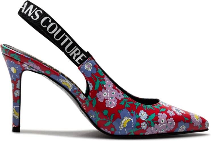 Versace Jeans Couture Regalia barokke slingback pumps Rood Dames