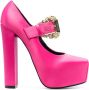 Versace Jeans Couture Fuchsia Satin Finish Décolleté Hurley Pink Dames - Thumbnail 1