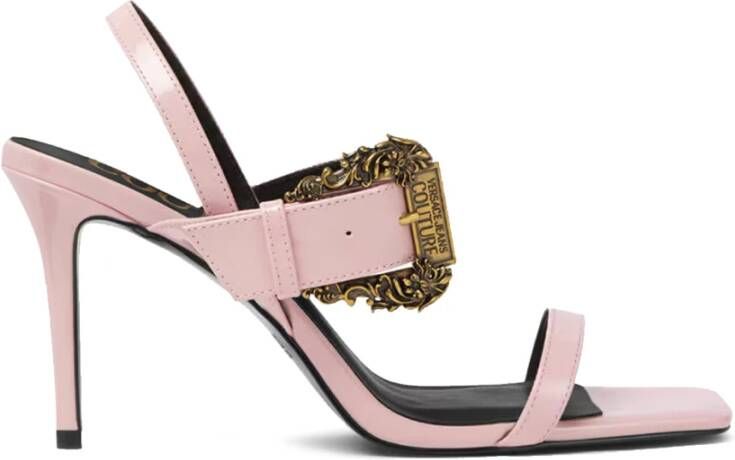 Versace Jeans Couture Rosa Open Teen Sandalen met Stilettohak
