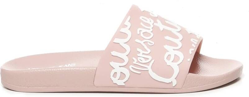 Versace Jeans Couture Roze Rubberen Sandalen met Logo