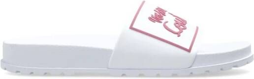 Versace Jeans Couture Rubber Slippers met Logo in Reliëf