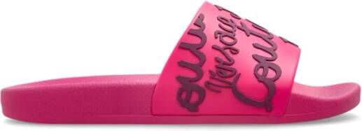 Versace Jeans Couture Rubber Slippers met Verhoogd Logo