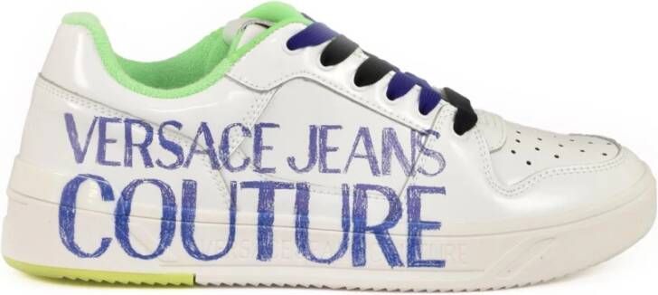 Versace Jeans Couture Rubberen Zool Sneakers White Heren