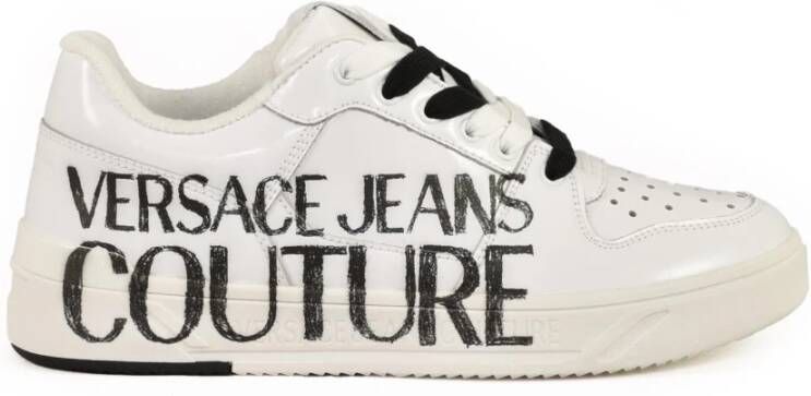 Versace Jeans Couture Rubberen Zool Sneakers White Heren