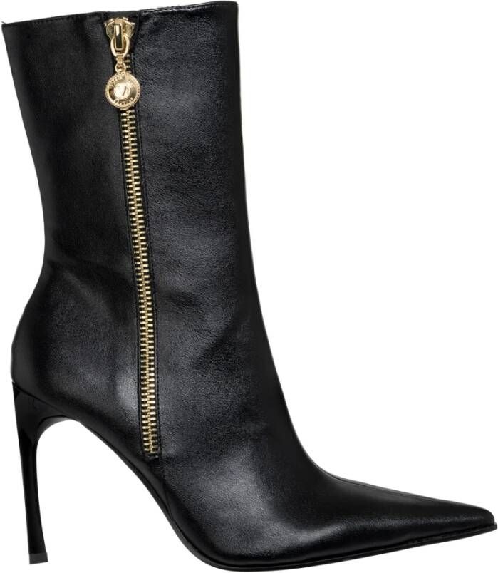 Versace Jeans Couture Zwarte Enkellaarzen voor Dames Aw23 Zwart Dames