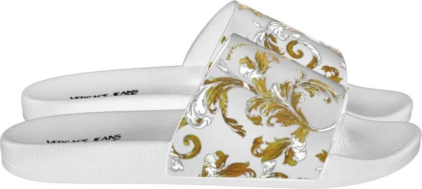 Versace Jeans Couture Rubberen slippers met print White Heren - Foto 2