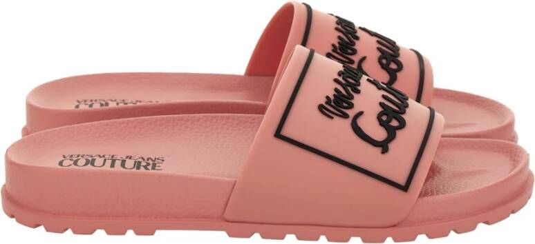 Versace Jeans Couture Slippers & Mules Fondo Shelly Dis. Sq2 in poeder roze