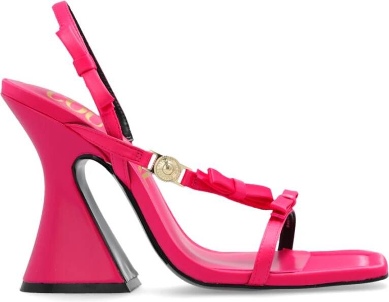 Versace Jeans Couture Sandalen met hakken van satijn Pink Dames
