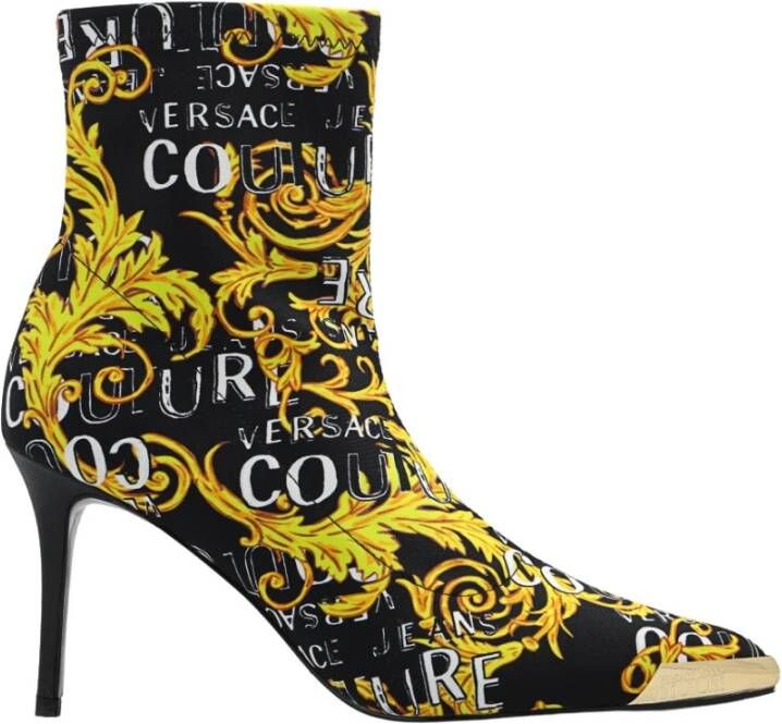 Versace Jeans Couture Scarlett Enkellaarsjes met Hak Yellow Dames