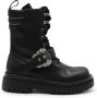 Versace Jeans Couture Zwarte Enkellaarsjes voor Dames met 5 cm Hak Black Dames - Thumbnail 22