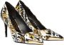 Versace Jeans Couture Décolleté afdrukken overal in logo en tip afgewerkt met een Logotte Woman 73V3S50-Zs366 zwart goud Zwart Dames - Thumbnail 1