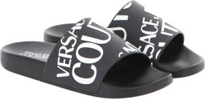 Versace Jeans Couture Slides with logo Zwart Dames