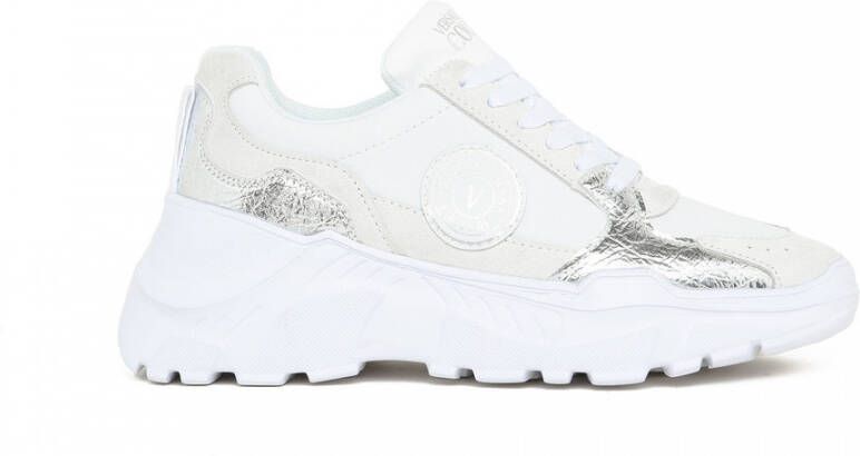 Versace Jeans Couture Schoenen Fondo SpeedTrack Dis. 2 leer+suede+gelamineerd gekraak Wit Dames - Foto 5