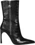 Versace Jeans Couture Slangenprint Puntige Neus Enkellaarzen - Thumbnail 1