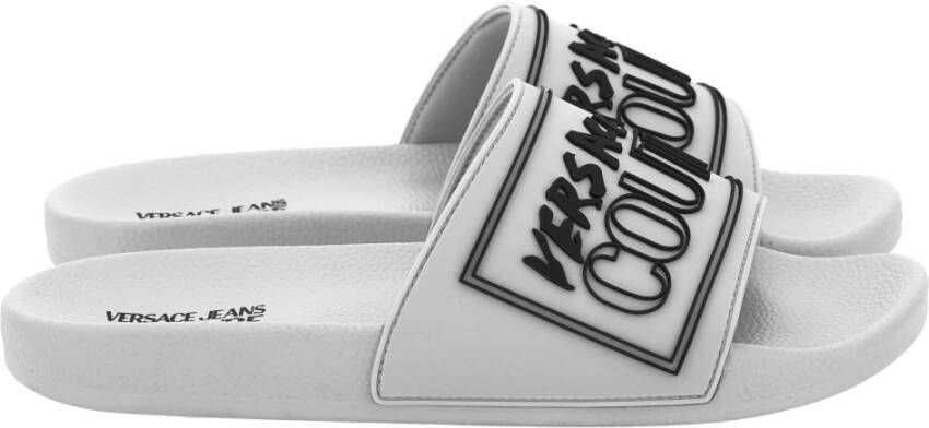 Versace Jeans Couture Slide Sandalen met Relief Logo