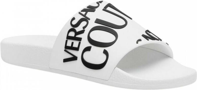 Versace Jeans Couture Slides With Logo Wit Dames