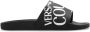 Versace Jeans Couture Zwarte Logo Pool Slides Sandalen Black Heren - Thumbnail 10