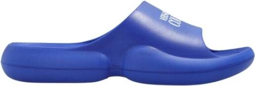 Versace Jeans Couture Slippers met logo Blauw Heren
