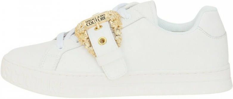 Versace Jeans Couture Leather Logo Sneakers Wit Dames
