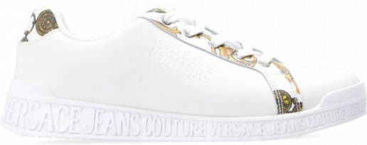 Versace Jeans Couture Witte Leren Sneakers met Logo Detail White Dames