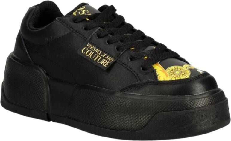 Versace Jeans Couture Zwarte Sneakers voor Vrouwen Aw24 Black Dames
