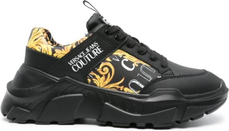 Versace Jeans Couture Bedrukte sneakers Black Heren