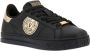 Versace Jeans Couture Zwarte leren platte schoenen met gouden details Black Heren - Thumbnail 10