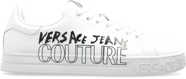 Versace Jeans Couture Sneakers met bedrukt logo White Heren