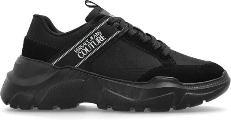 Versace Jeans Couture Sneakers met logo Black Heren