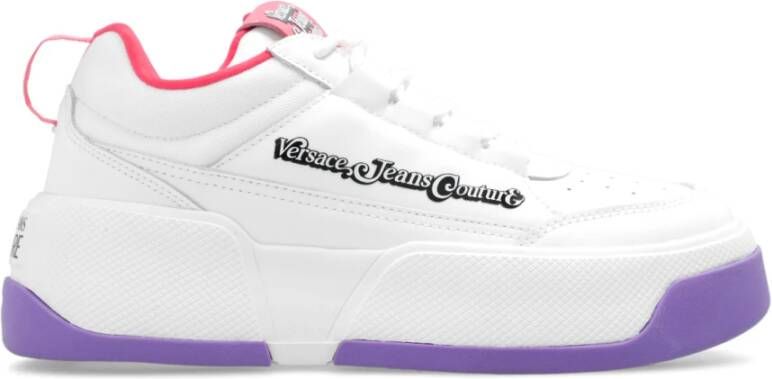 Versace Jeans Couture Sneakers met logo Wit Dames