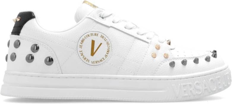 Versace Jeans Couture Sneakers met logo Wit Dames