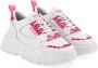 Versace Jeans Couture Witte leren damesschoenen met roségouden logo White Dames - Thumbnail 2