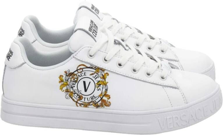 Versace Jeans Couture Sneakers met bedrukt logo White Dames