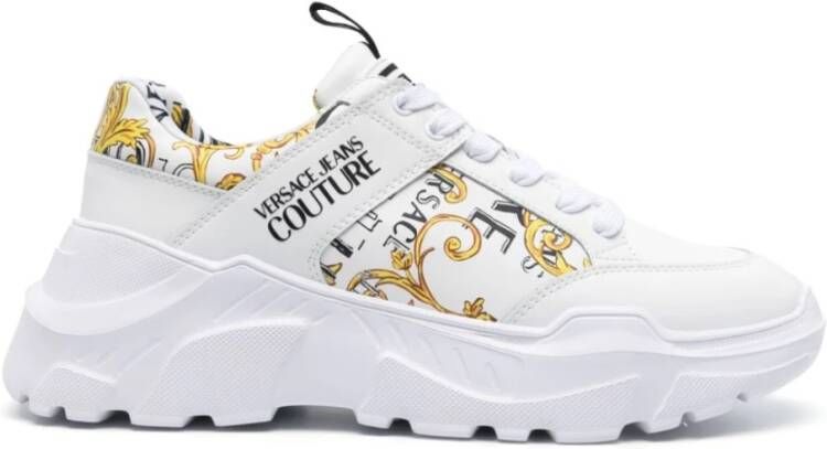 Versace Jeans Couture Abstract Multicolor Vetersluiting Sneakers White Heren