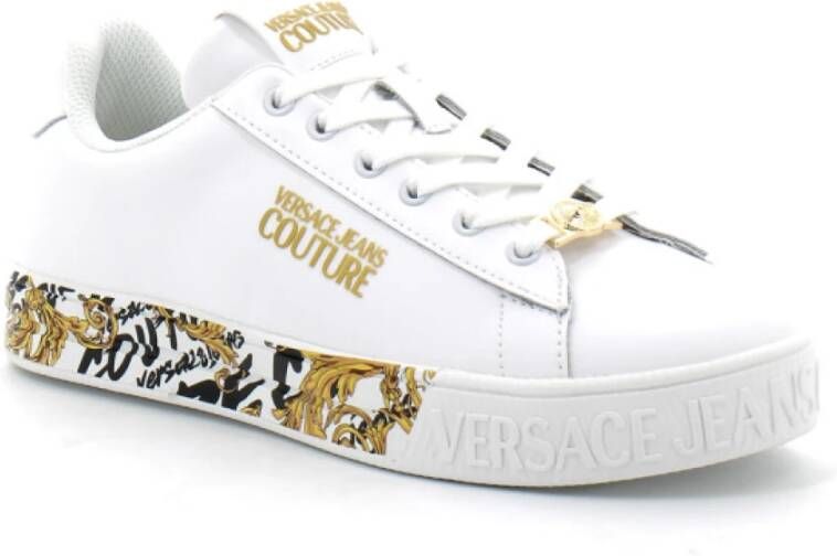 Versace Jeans Couture Court 88 Logo Brush Couture Sneakers Wit Dames