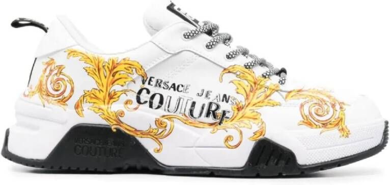 Versace Jeans Couture Witte Leren Herensneakers White Heren