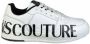 Versace Jeans Couture Witte leren sneakers met zwart contrastlogo White Heren - Thumbnail 1