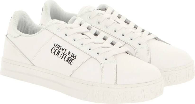 Versace Jeans Couture Luxe Leren Sneakers voor Heren White Heren