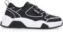 Versace Jeans Couture Zwarte Leren Sneakers met Contrasterende Details Black Heren - Thumbnail 1