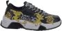 Versace Jeans Couture Barocco Print Leren Sneakers voor Heren Black Heren - Thumbnail 1